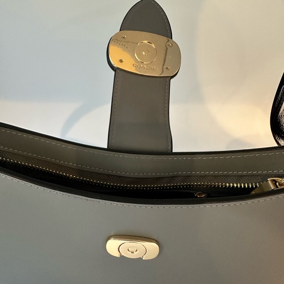 COACH Eliza women’s leather shoulder purse in Charcoal - Picture 4 of 12